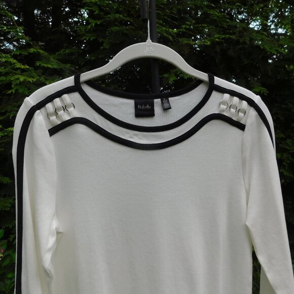 Rafaella Soft & Stretchy Embellished Bell-Sleeve Top - Picture 2 of 3